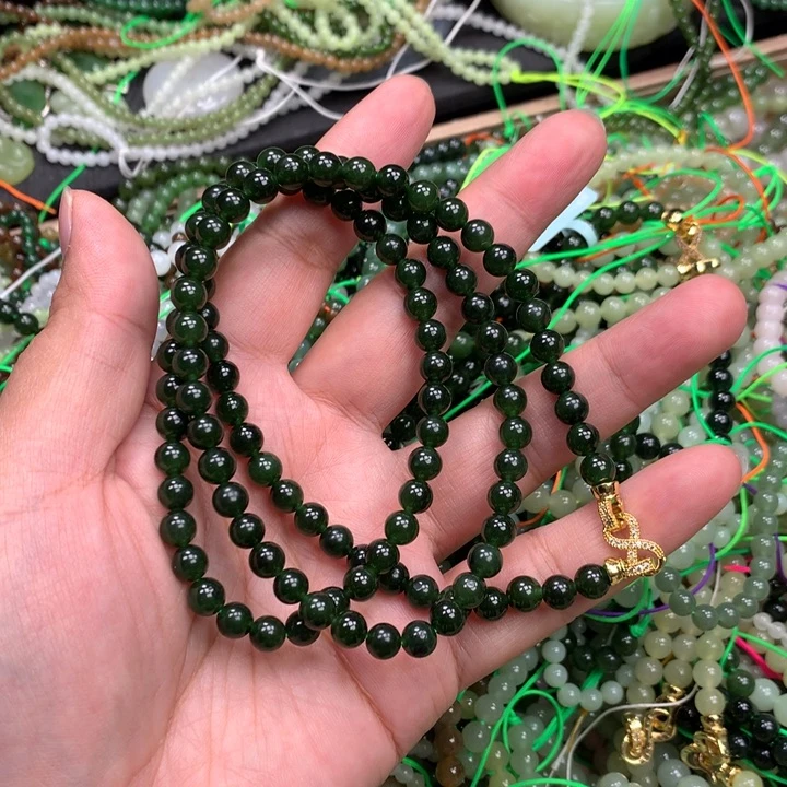 和田玉未镶嵌手链86