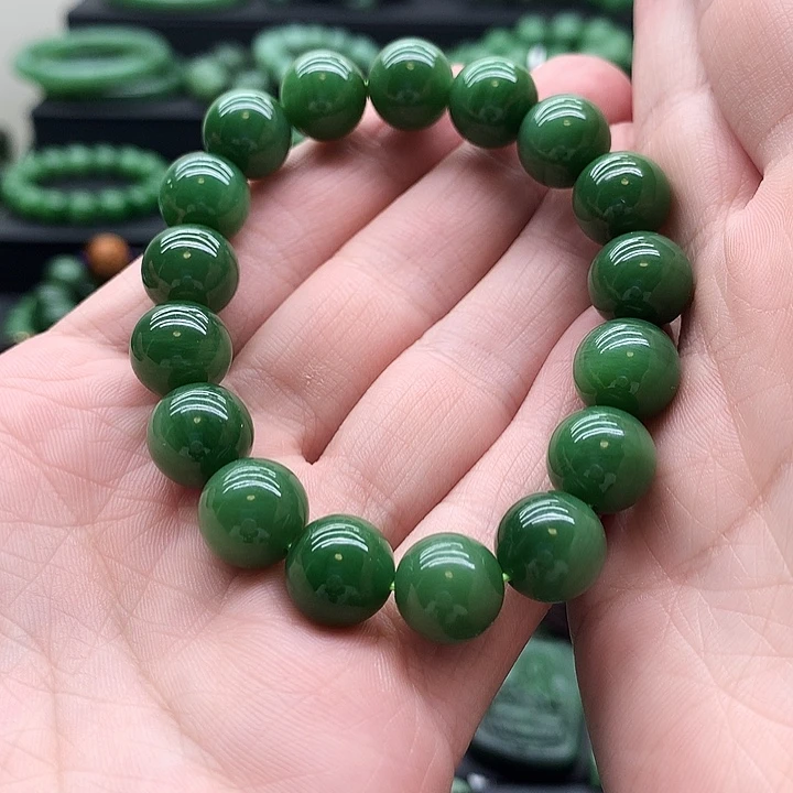 手链未镶嵌和田玉（碧玉）