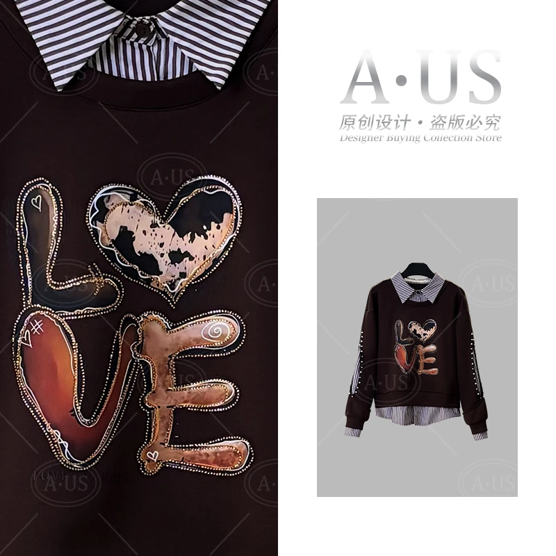 【编号10】<秋季系列>设计师款宽松版卫衣秋季长袖休闲百搭AUS-S081