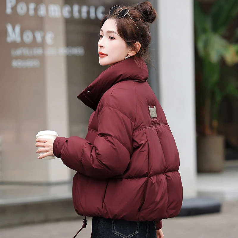 短款羽绒服女装2025冬季新款小个子时尚洋气红色加厚外套上衣