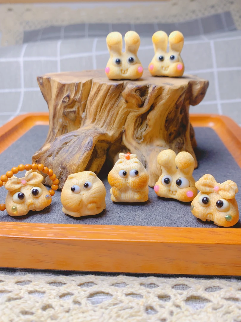 竹根雕金蟾玉竹雕刻实心竹手把件文玩挂件吊坠配饰挂件钥匙扣戒指