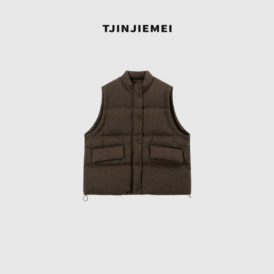 T井姐妹【中古摩卡】设计感精致小众气质百搭休闲马甲MJ2509-88103