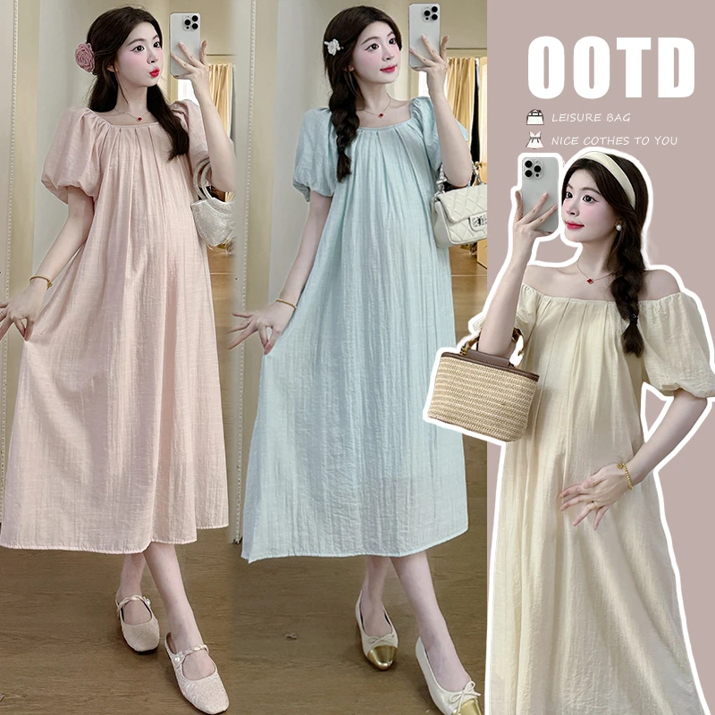 2025新款孕妇装连衣裙夏季甜美仙女时尚气质韩版时尚显瘦连衣裙女