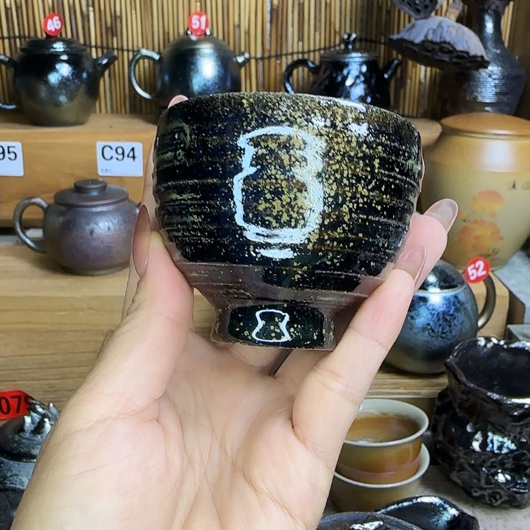 杯浮**千建水紫陶柴烧杯