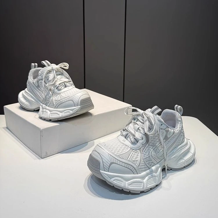 机车炸街老爹鞋2025夏季新款松糕底时尚系带款洋气休闲鞋