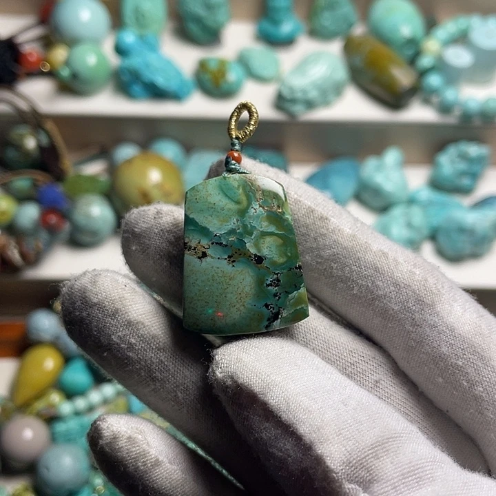 绿松石未镶嵌绿松石牌子