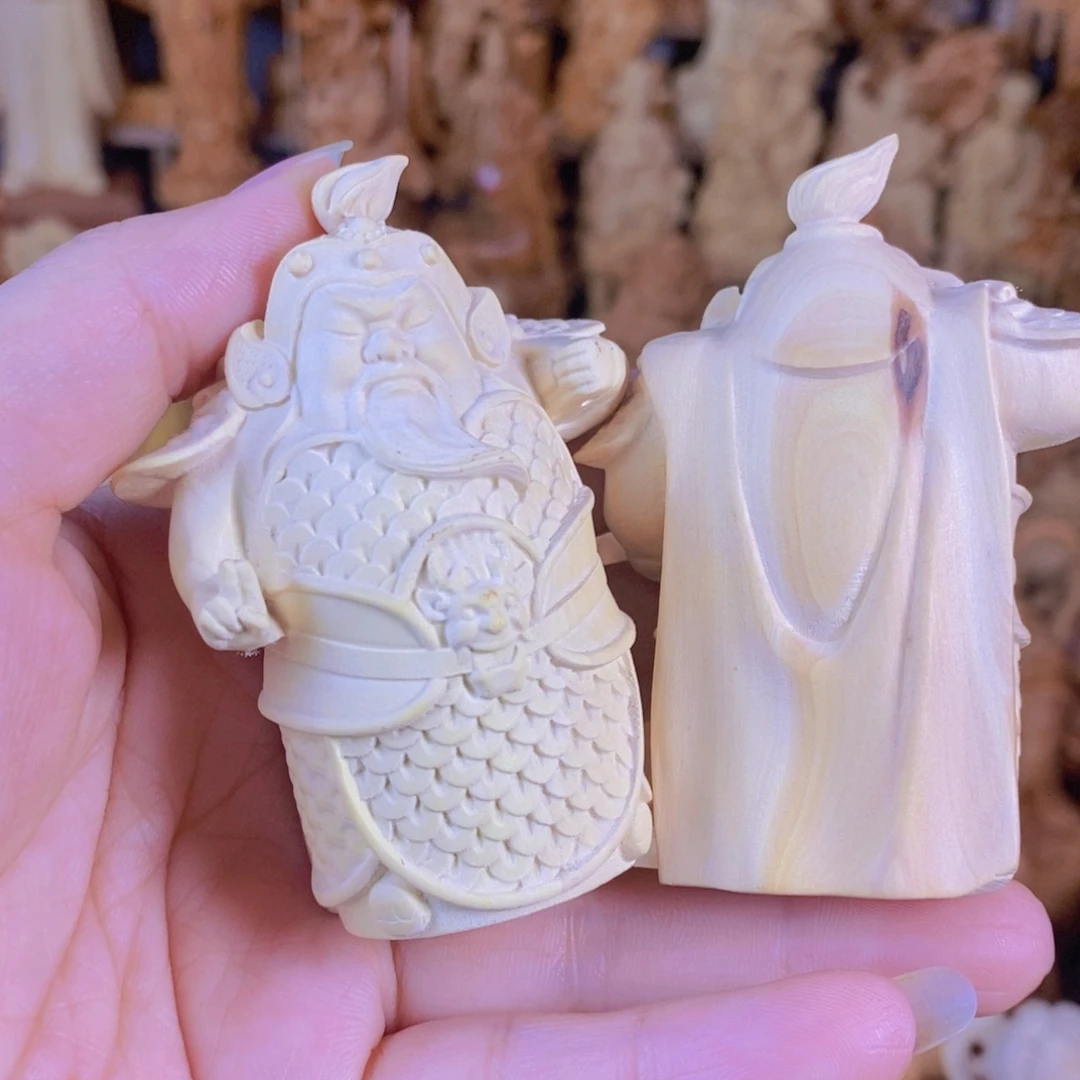 木黄杨哼哈二将胚武器微瑕7厘米