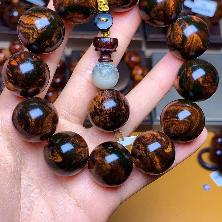 花梨木类手串/手链黄花梨风化料老挝花梨土埋料2.0