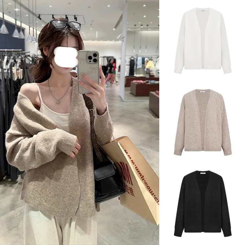 Moses Queen/魔西女王韩系慵懒风开衫宽松软糯女春秋休闲针织外套