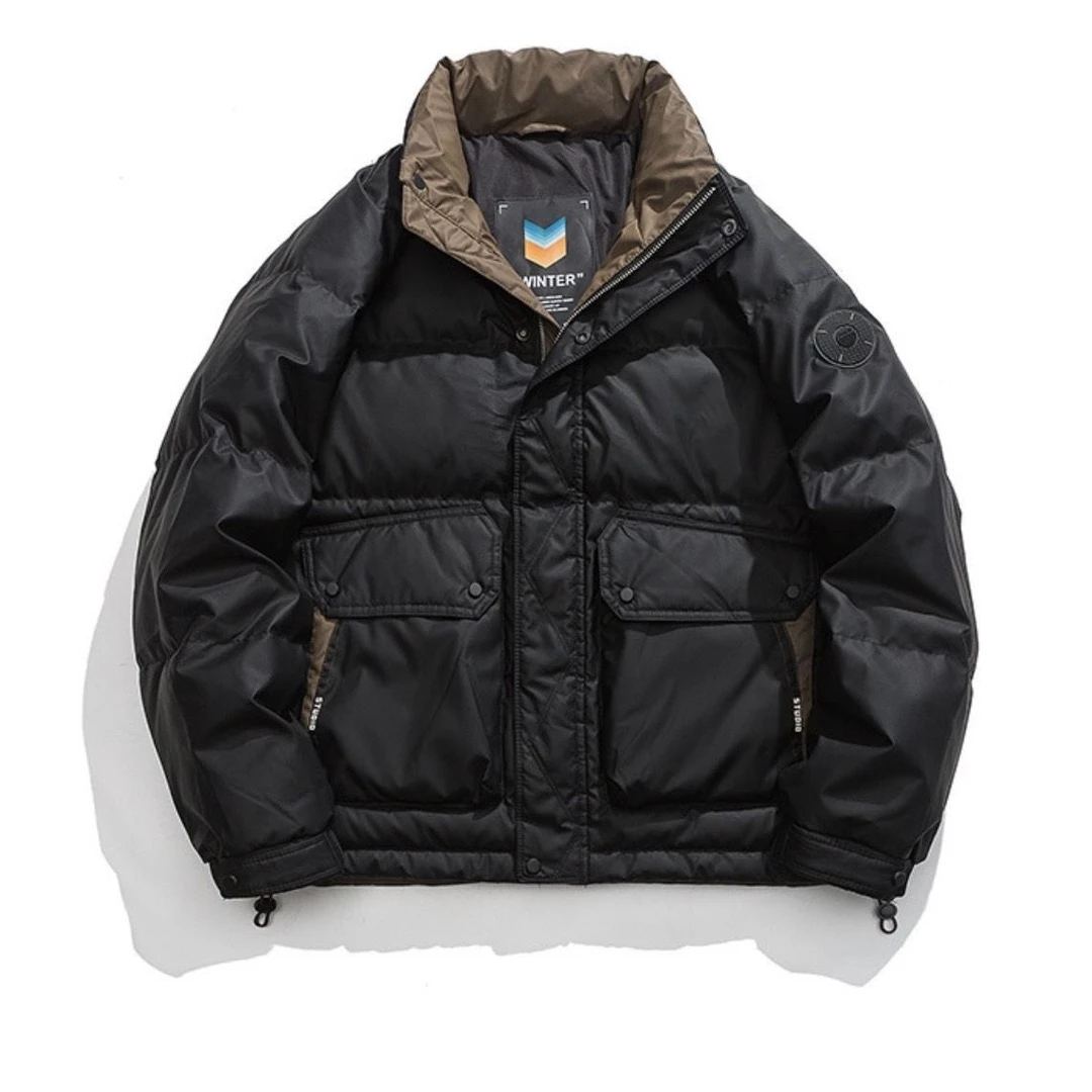 【逸哥男装】极寒户外立领保暖潮流滑雪服休闲加厚抗寒外套6317