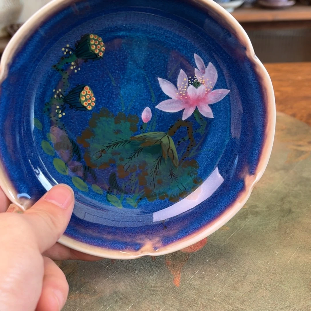 杯柴烧手工手绘陶瓷