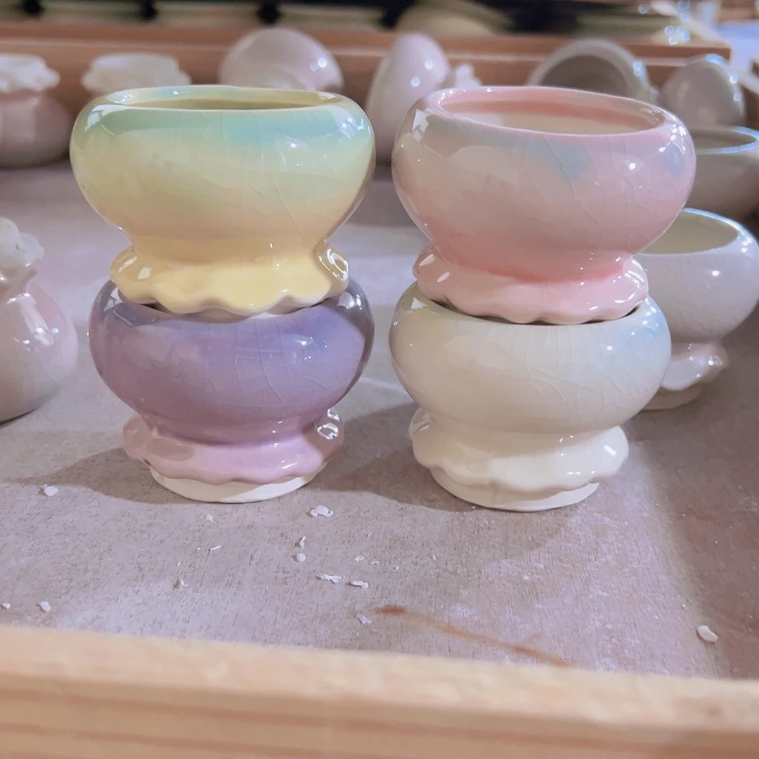 红陶陶瓷花盆当场满12包邮