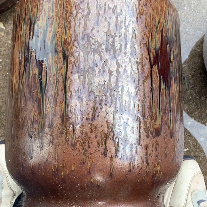 紫砂花盆高约31口约22