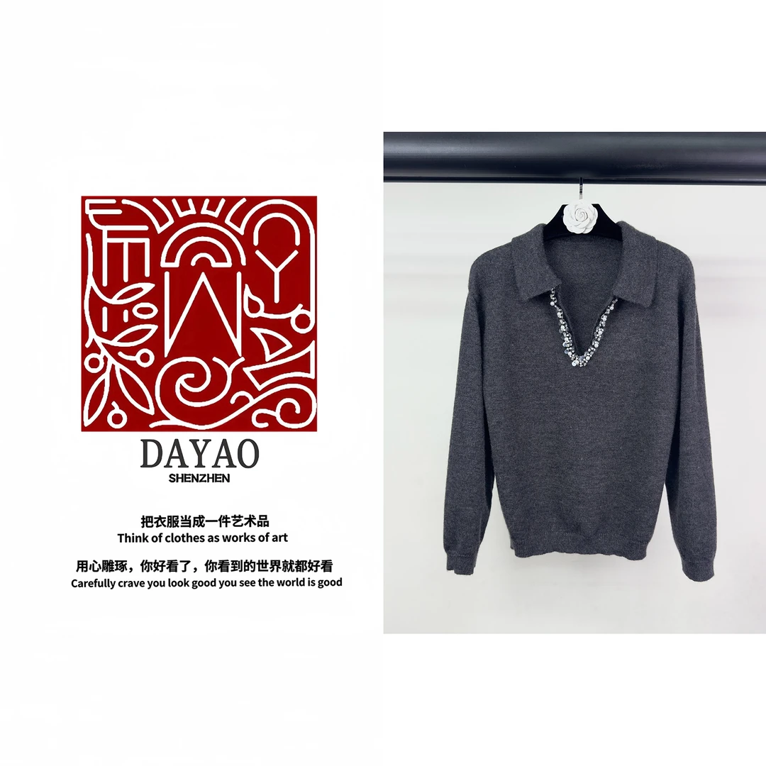 「DAYAO」休闲时尚名媛气质百搭高级针织衫轻奢高端女装WYAJ2410108