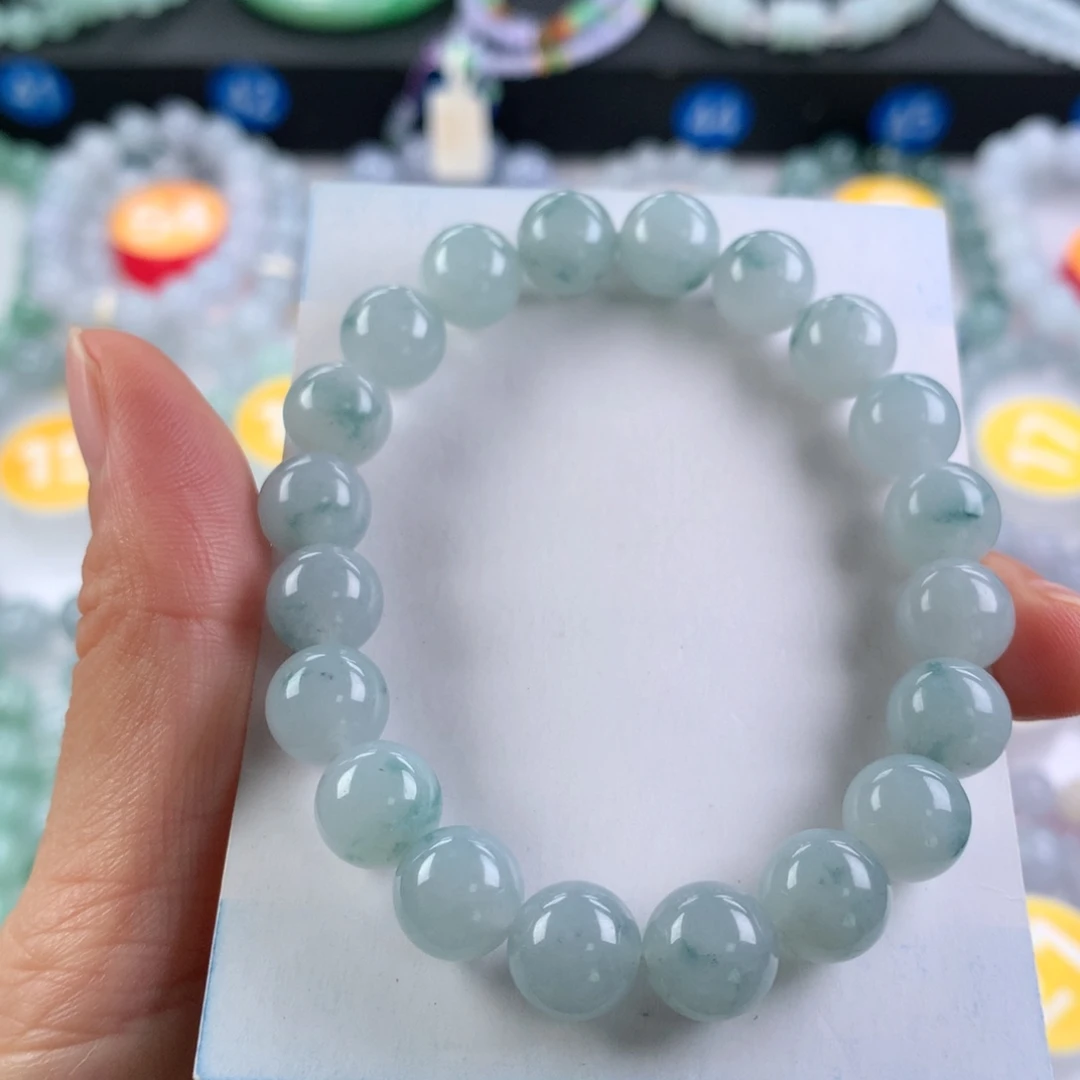 翡翠未镶嵌手链卡9.7