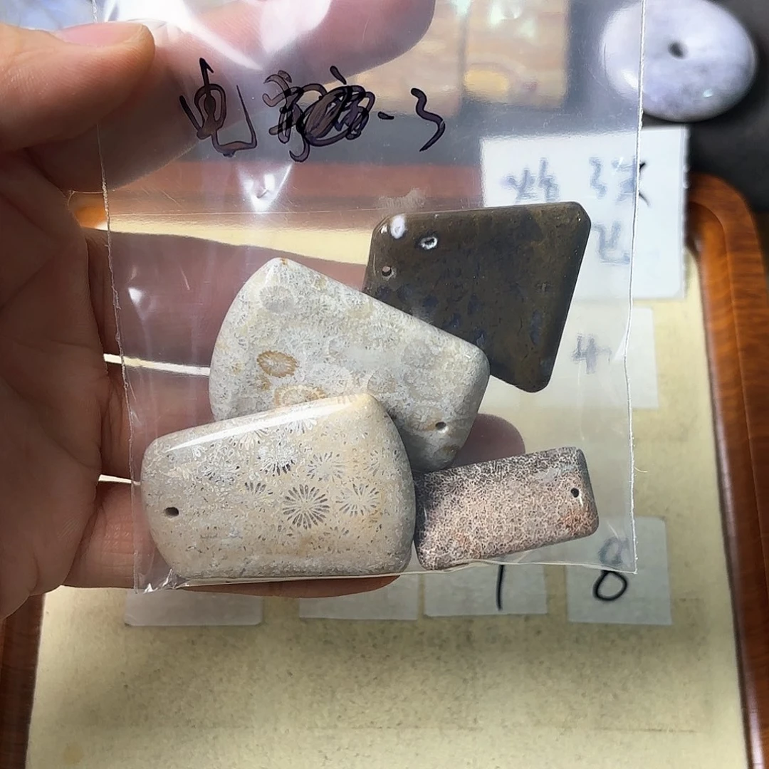 硅化玉颈饰未镶嵌葑*