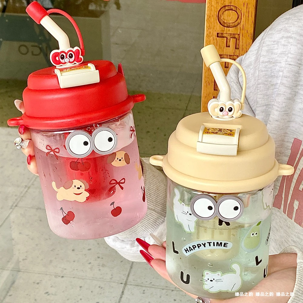 INS风可爱随手杯防爆防摔便携吸管杯创意少女心咖啡杯水杯杯子