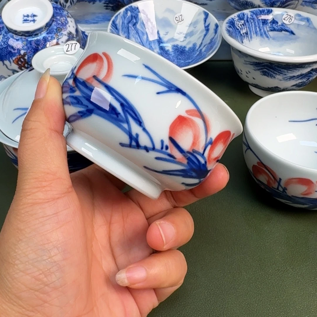 陶景德镇纯手绘茶具圆圆277