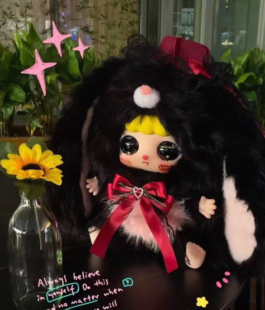 官方正品【可比豆奶芙兔兔酱潮玩盲盒】600%体毛绒公仔摆件代拆代开