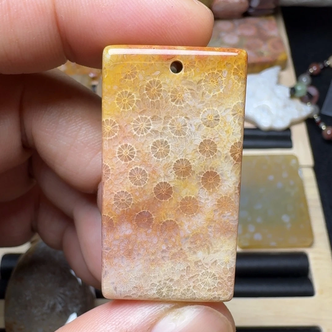 未镶嵌纯天然色有机玉石保真色硅化玉