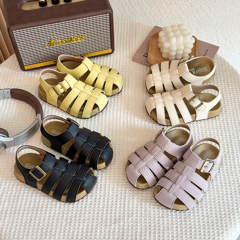 儿童勃肯凉鞋包头罗马凉鞋男童鞋子女童夏季新款5449