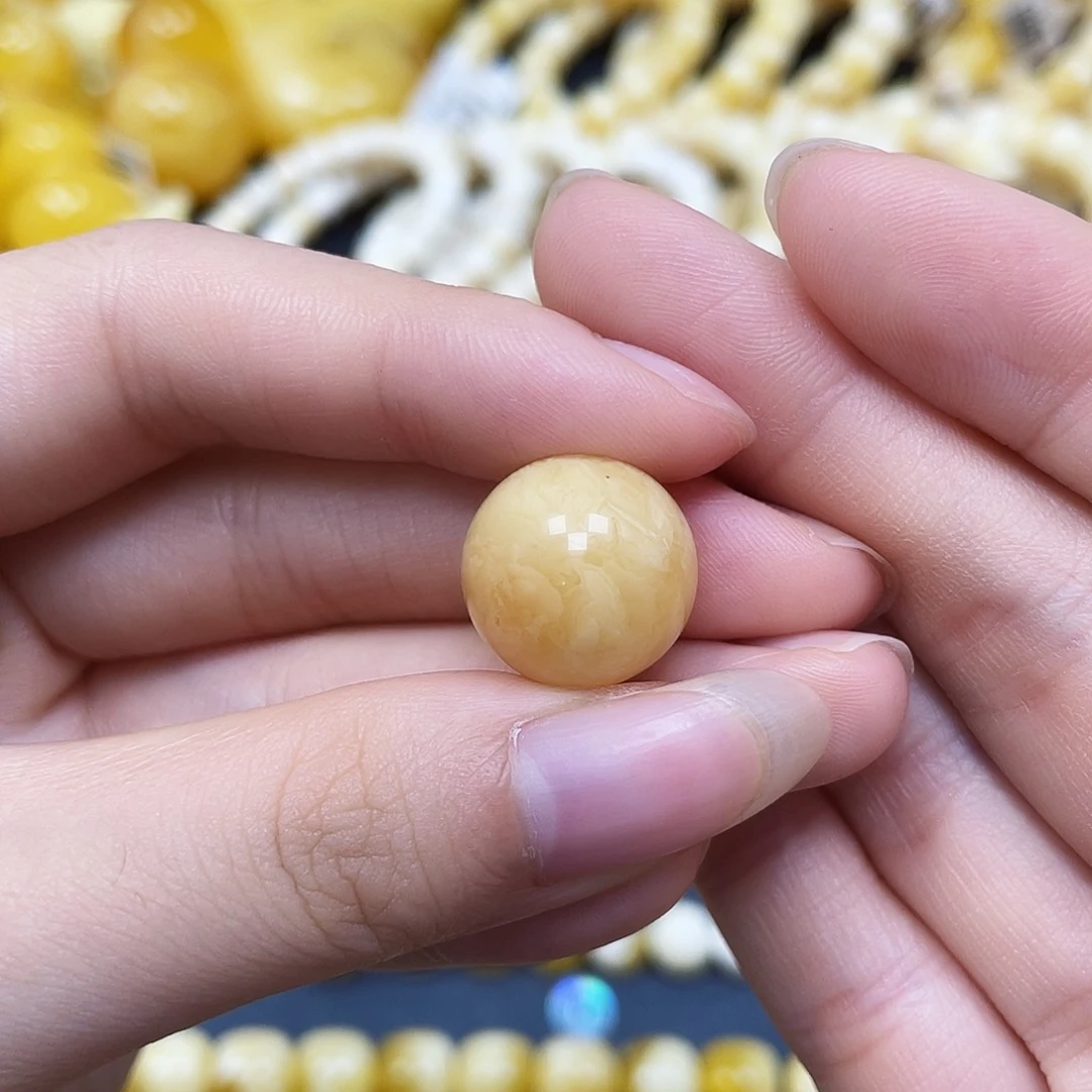 裸石蜜蜡未镶嵌圆珠15.4mm瑕