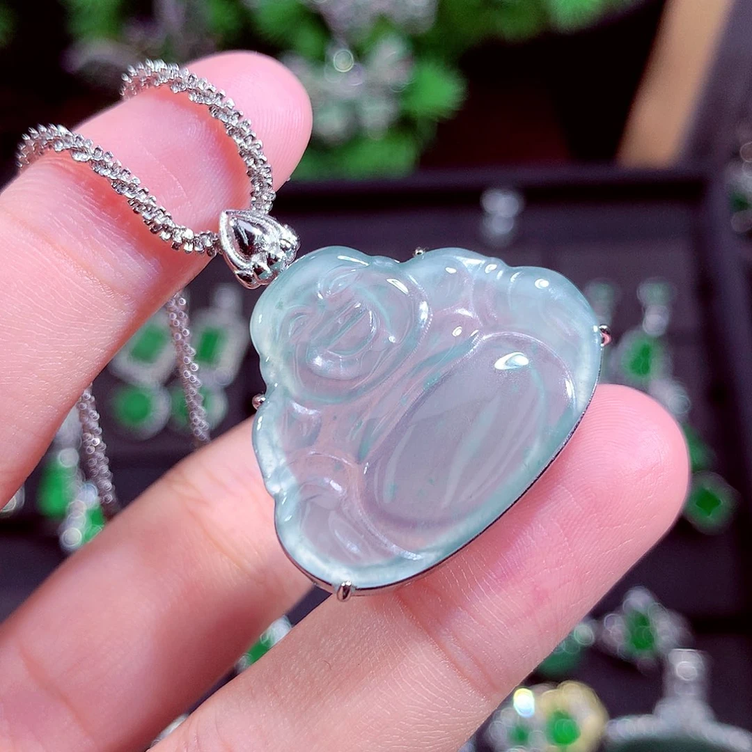 颈饰未镶嵌翡翠天然