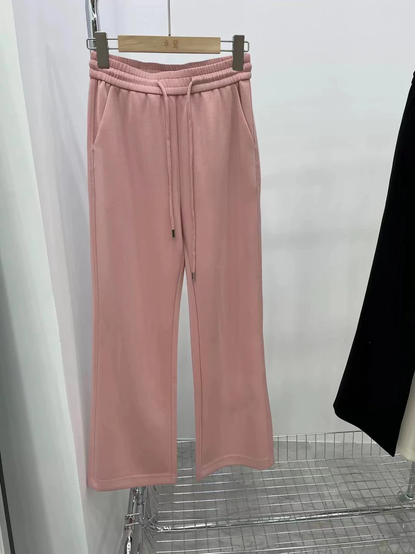 【星·Star】3028松紧腰抽绳显瘦垂感窄版阔腿裤休闲裤