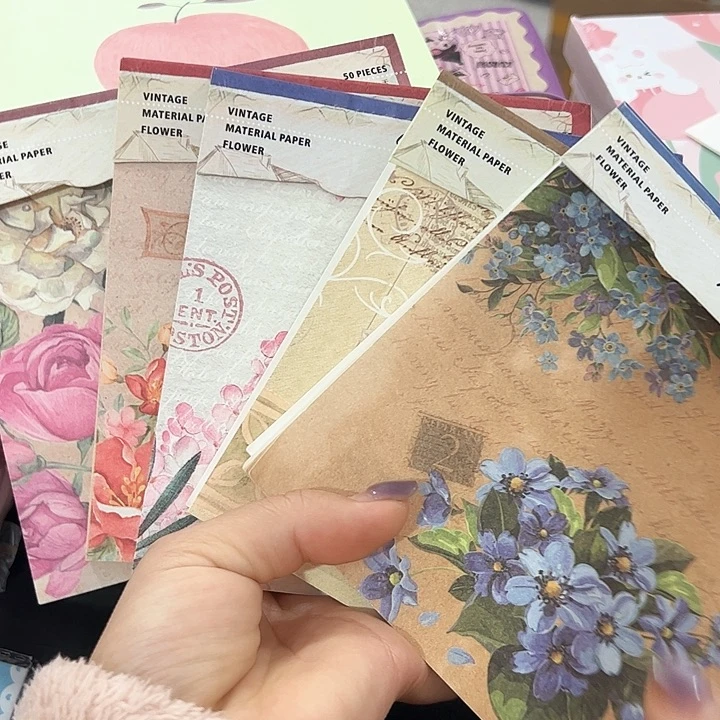 方形花花素材发3本