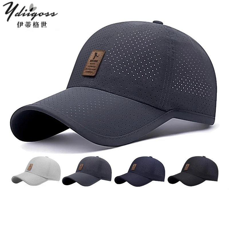 YDIIGOSS鸭舌帽夏季速干透气网眼轻薄立体裁剪户外登山防晒棒球帽