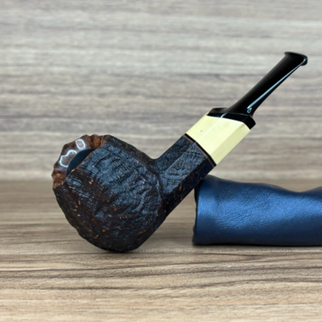 俄罗斯磁铁佬 直杆花苞斗型石楠木手工烟斗 磁吸斗