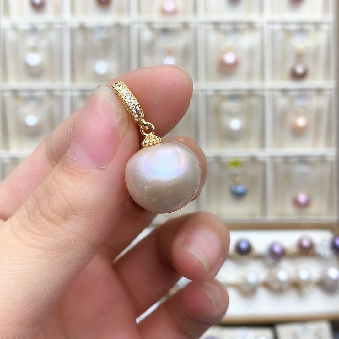 淡水珍珠吊坠(不含链)合金