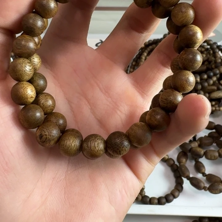 手串沉香奇楠沉香0.9单圈圆珠5克➕多样性发一