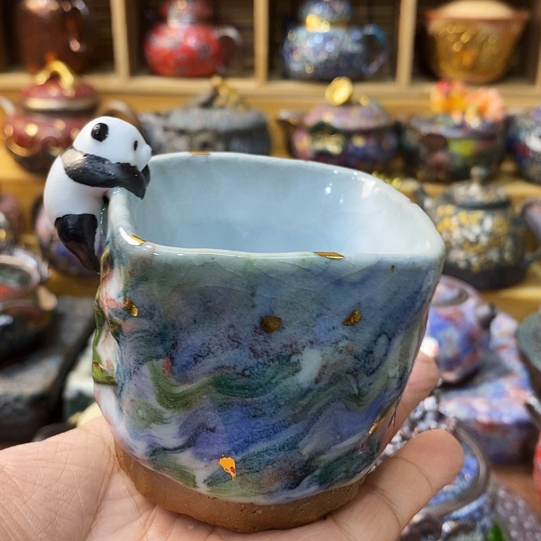 粗陶志野柴烧茶器