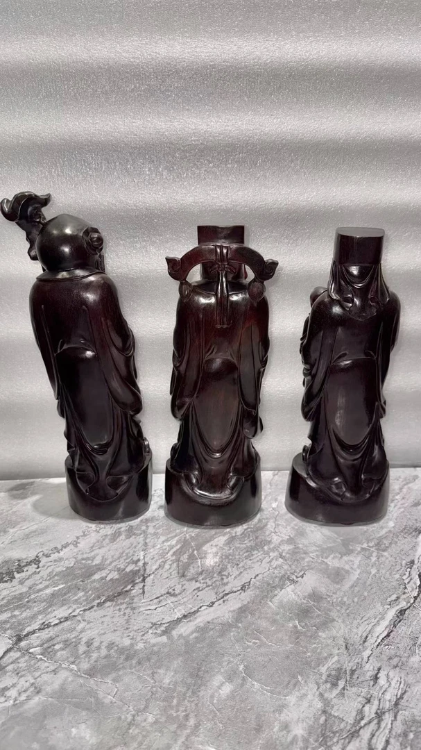 实木摆件大气精品装饰小叶(福禄寿)