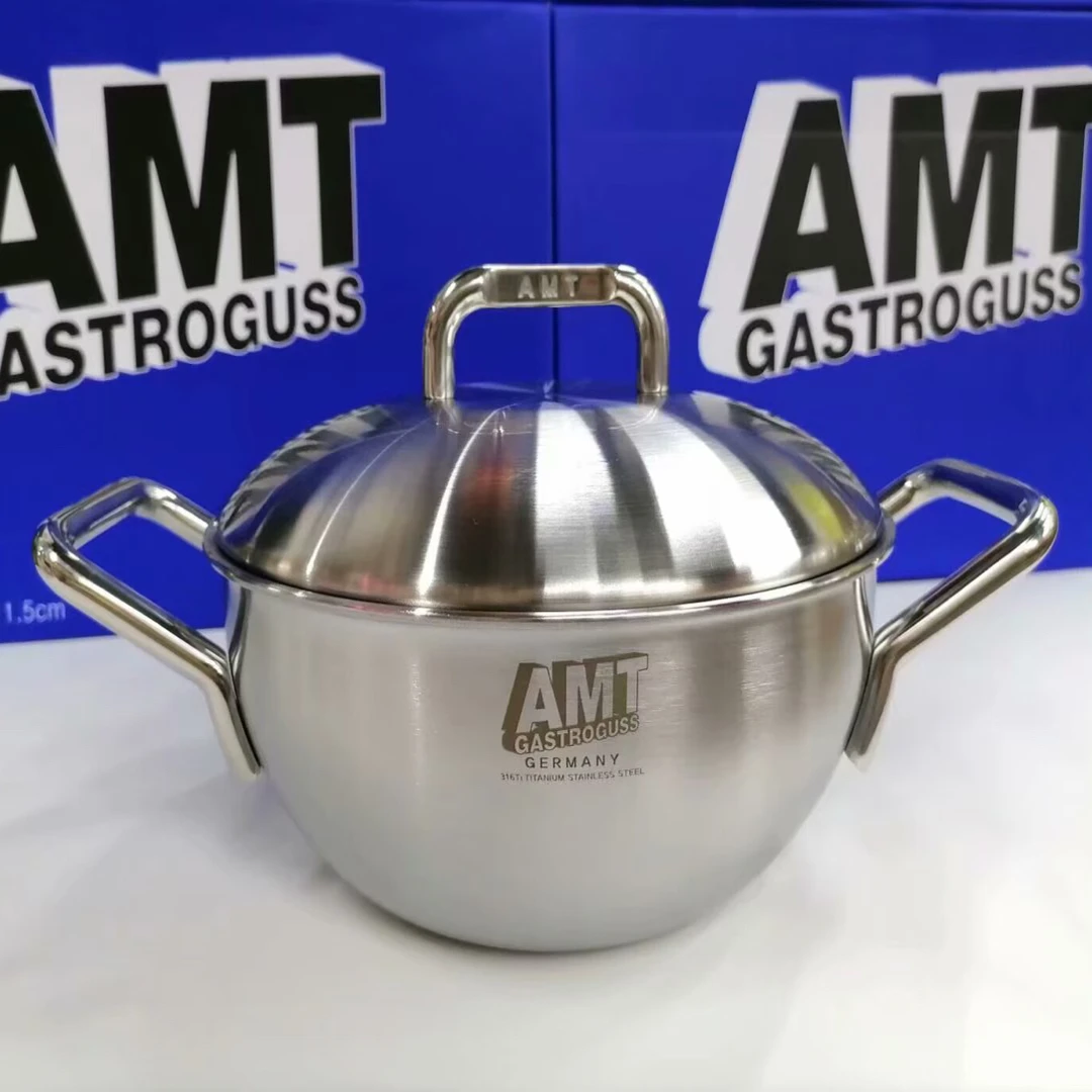 德国高端品牌 Amt 316Ti不锈钢汤锅炖锅煮面锅辅食锅5层钢 20cm