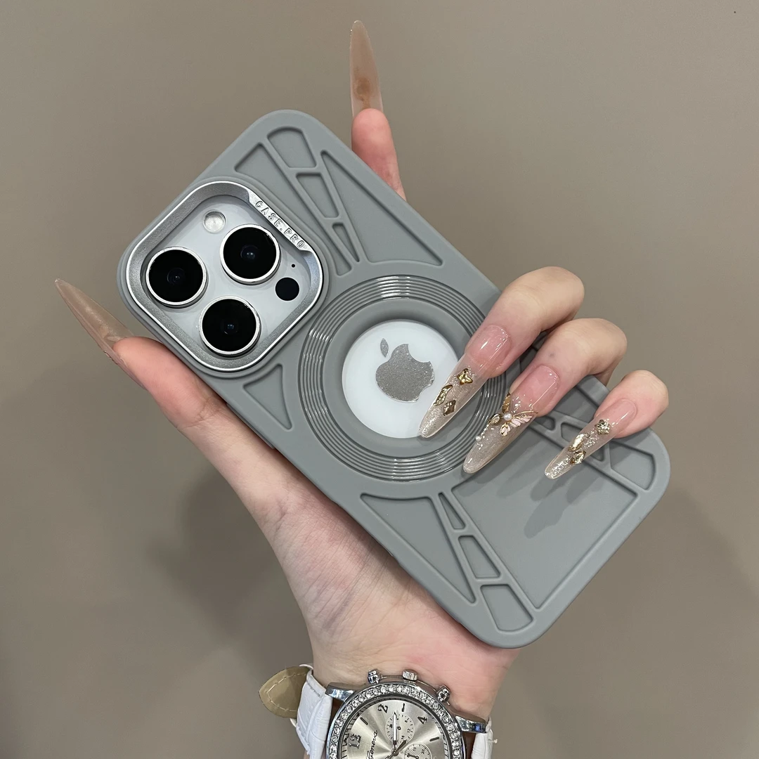 高级感新款漏标镂空磁吸适用iPhone16手机壳15pro防摔14pm软壳13