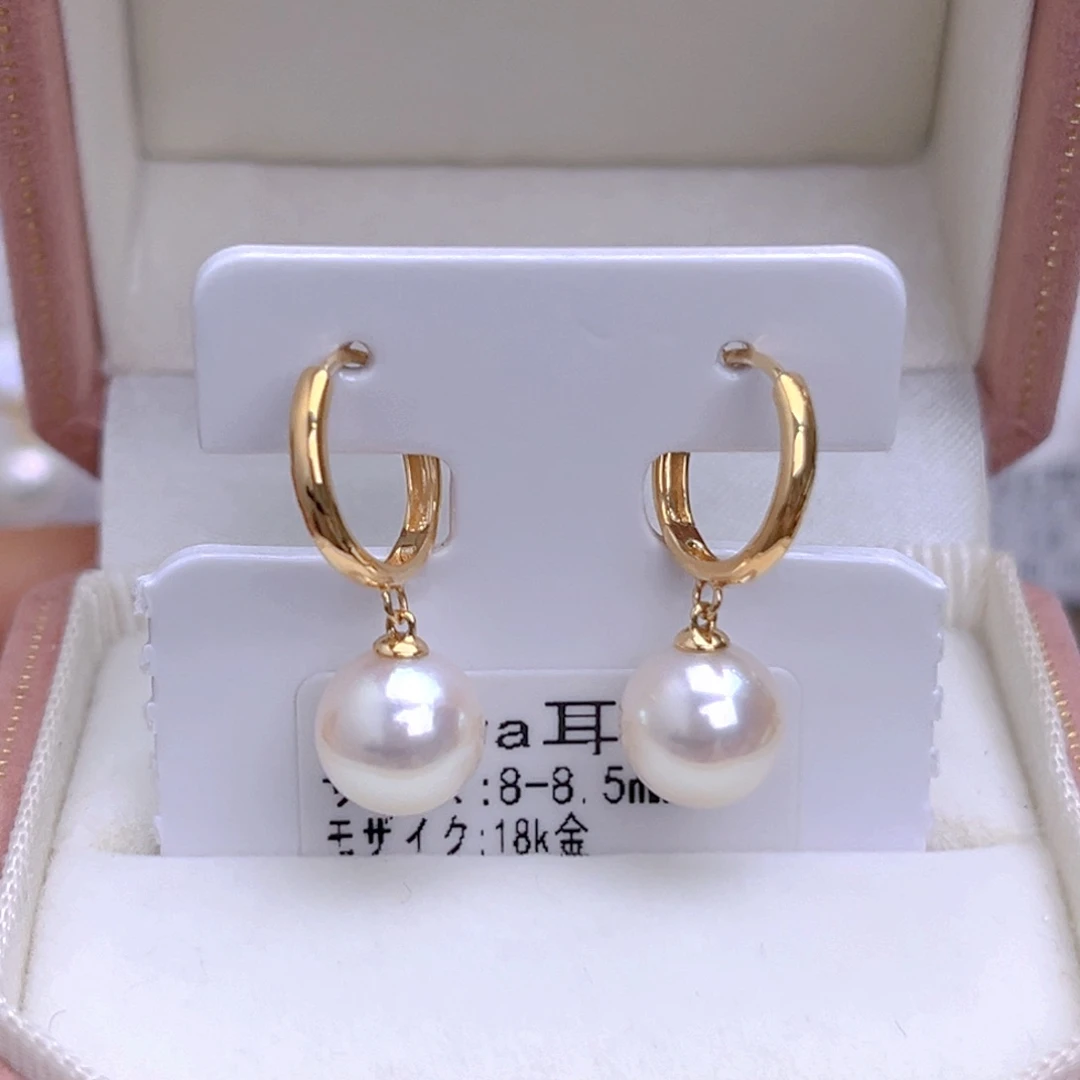 海水珍珠耳饰18K金镶嵌