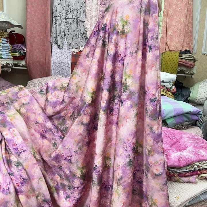 莫代尔纤维醋酸凉凉被花海紫色