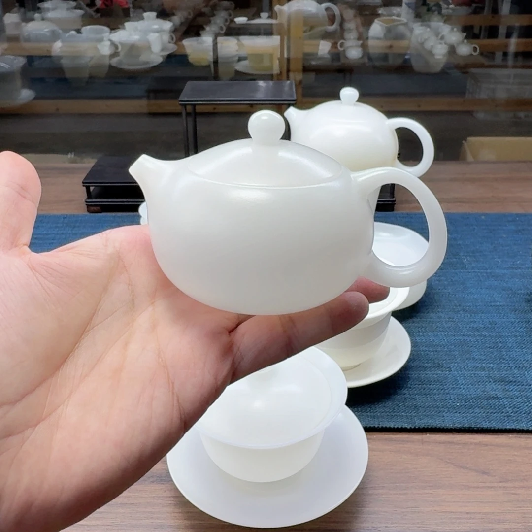 100毫升薄胎素烧璞玉冰种玉瓷