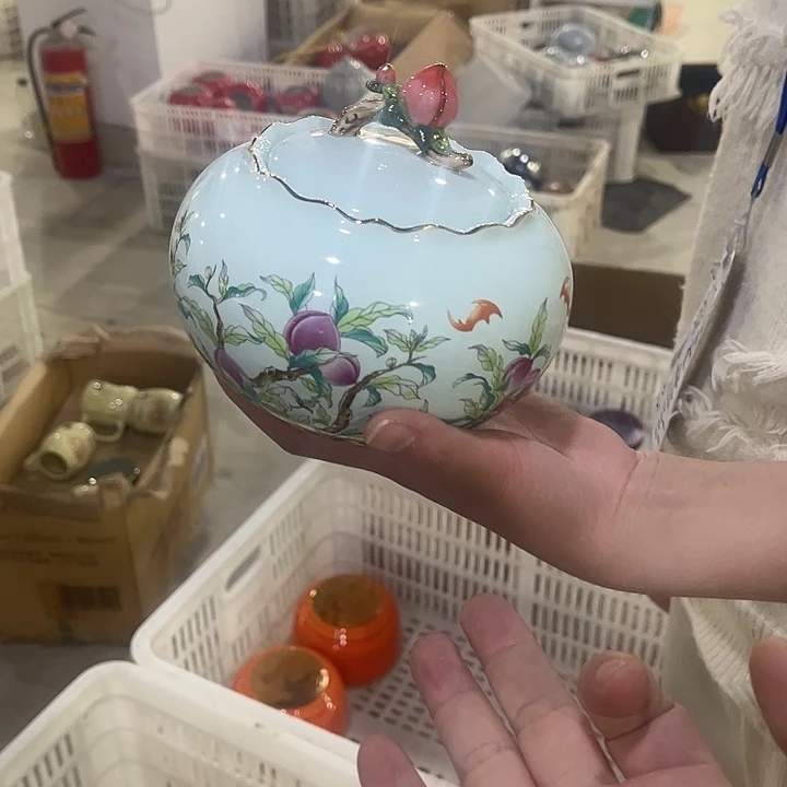 摆件陶瓷茶叶罐密封罐摆件