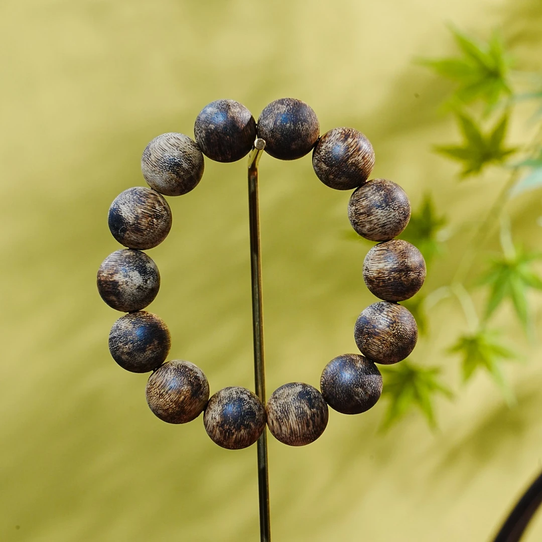 【收藏级】柬埔寨虎斑棋老料手串1.6cm 15.4g 251111029 F