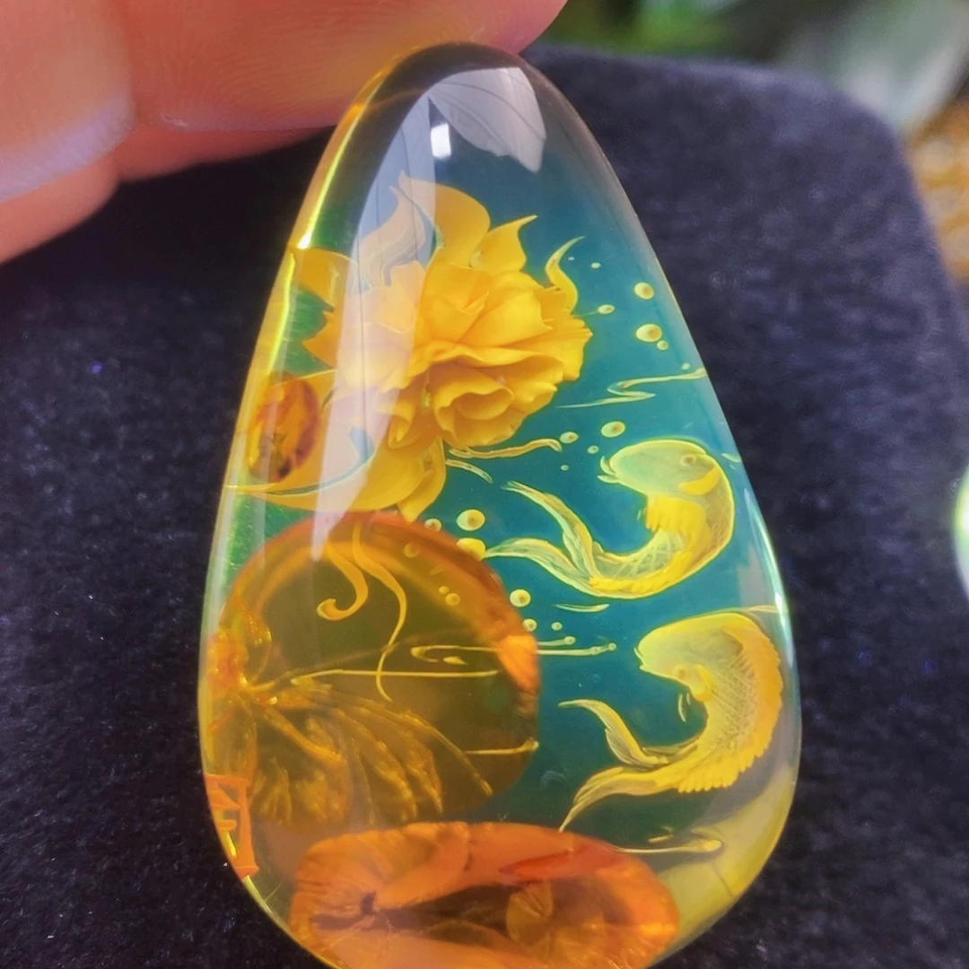 【闪购商品】琥珀（花珀）吊坠(不含链)未镶嵌
