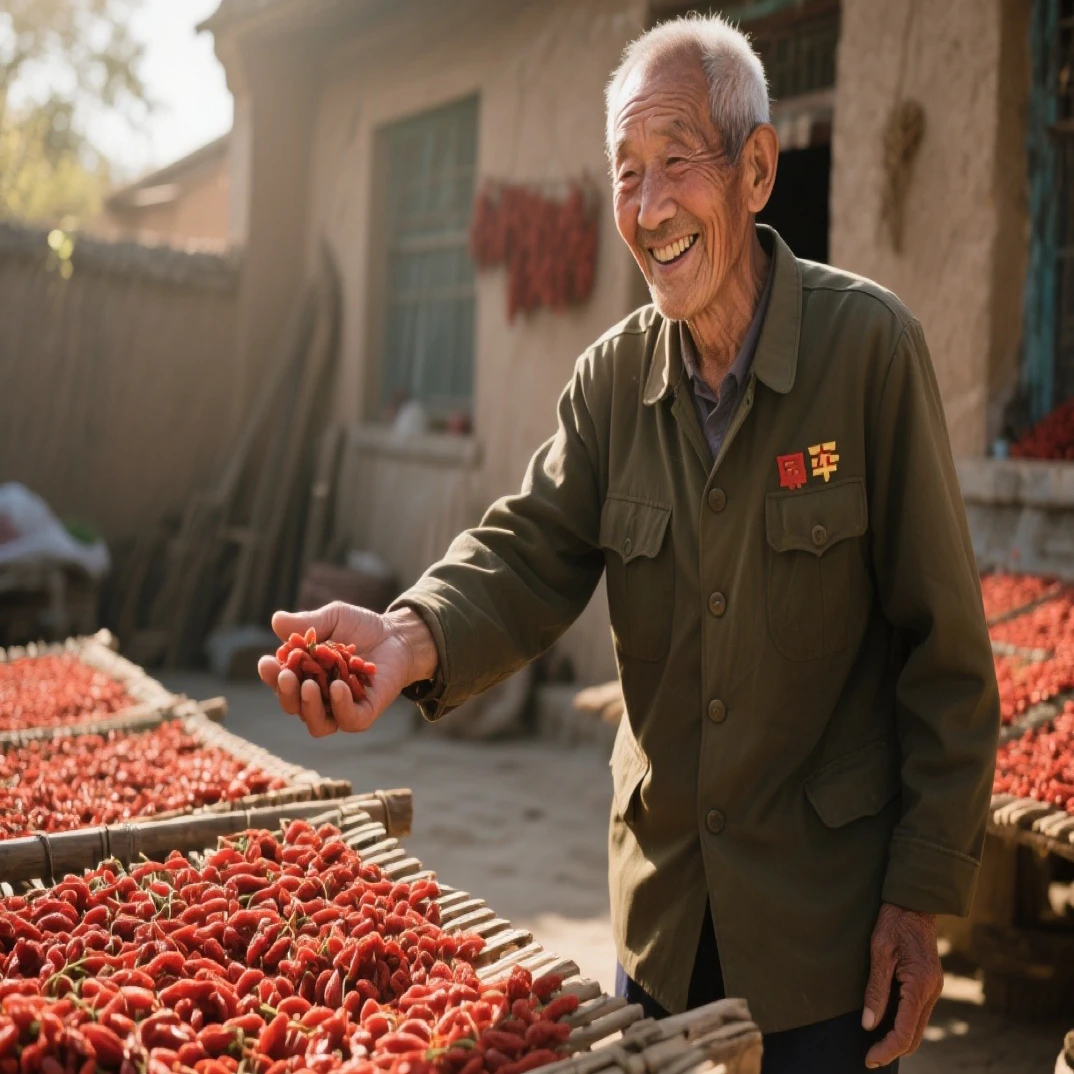 宁夏无硫红枸杞老爷爷的中宁枸杞