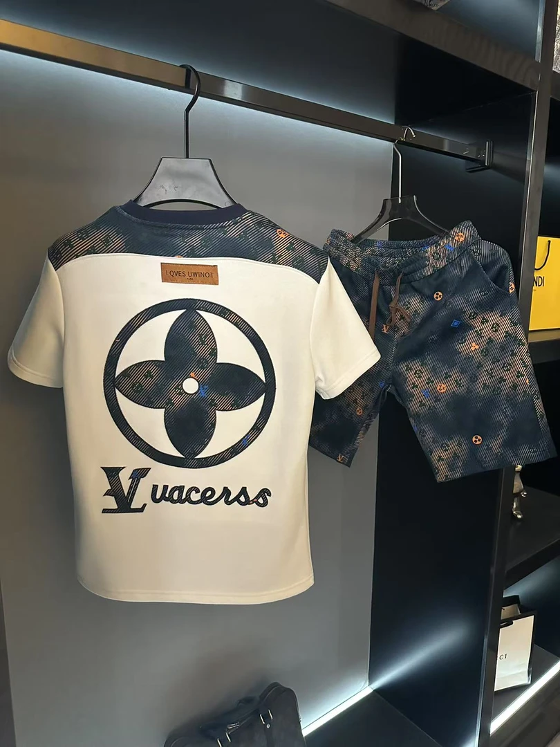 男士春夏新款潮流百搭修身时尚套装K156