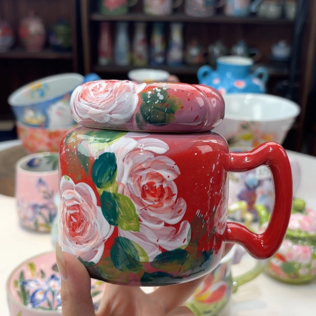 景德镇手绘高温釉下彩陶瓷茶具