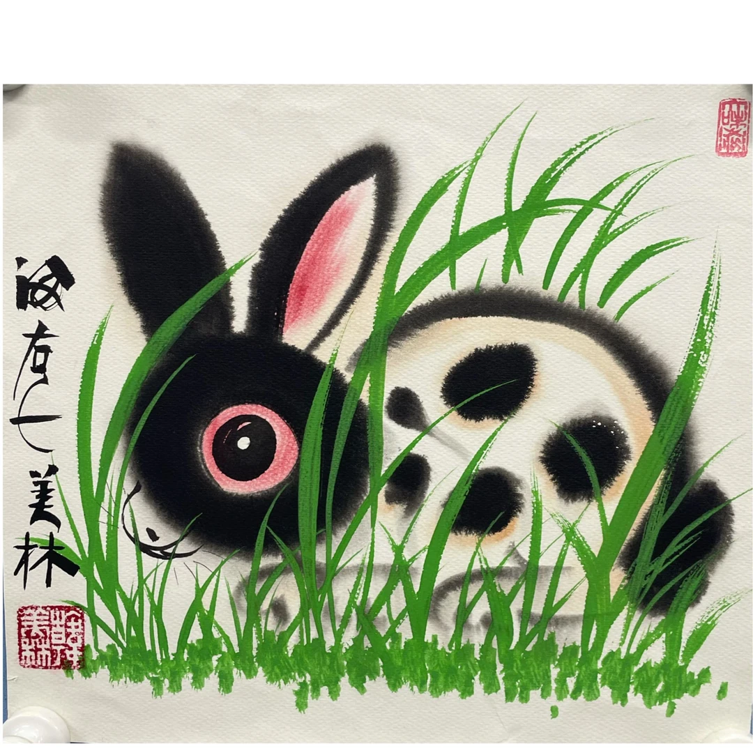 韩美林 兔卡纸 37*35cm 约 1.1平尺