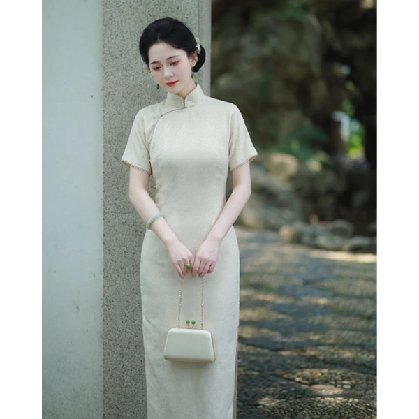 梦回故里 〖月光〗春夏连衣裙女高级显瘦国风改良气质款文艺旗袍