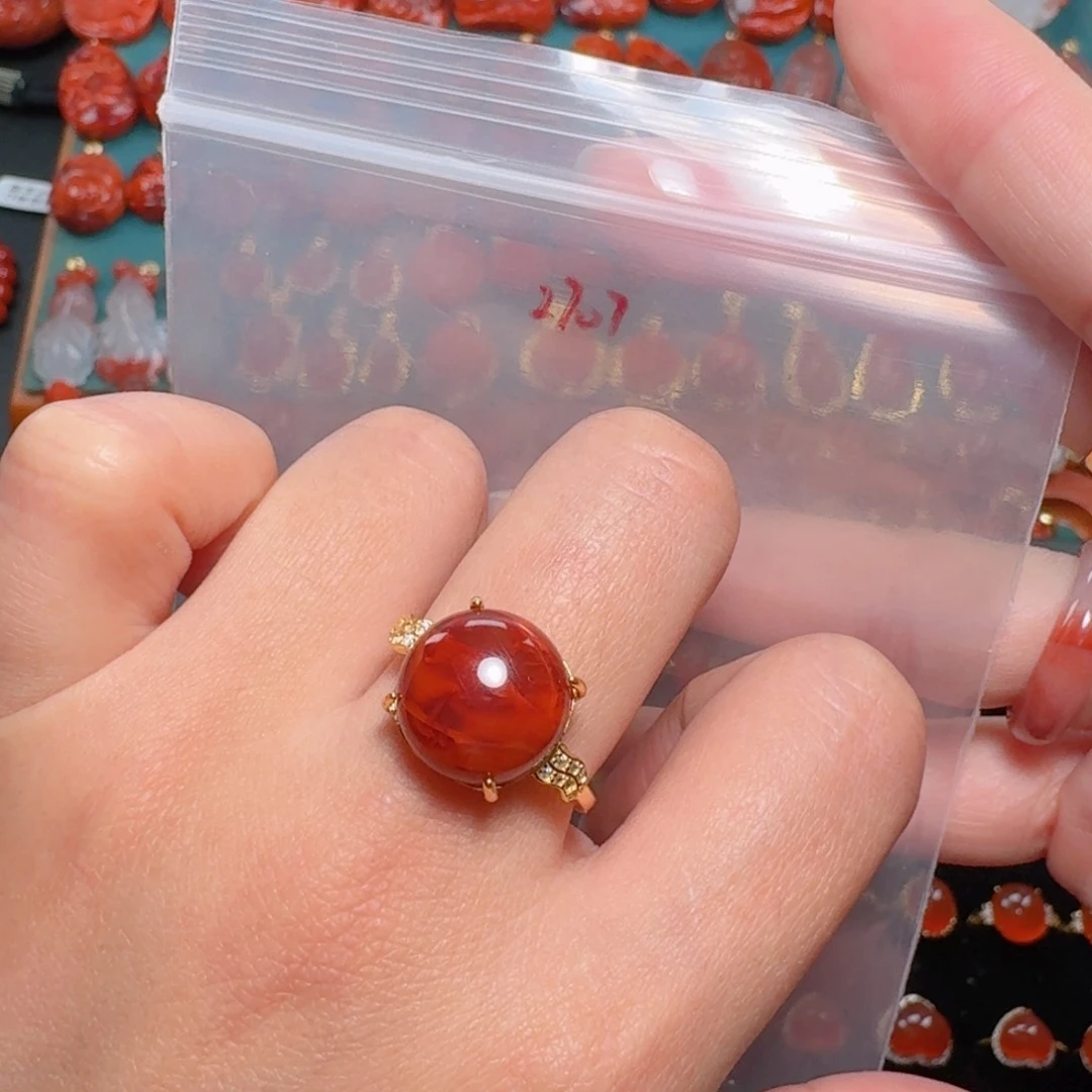 南红玛瑙南红银S925镶嵌