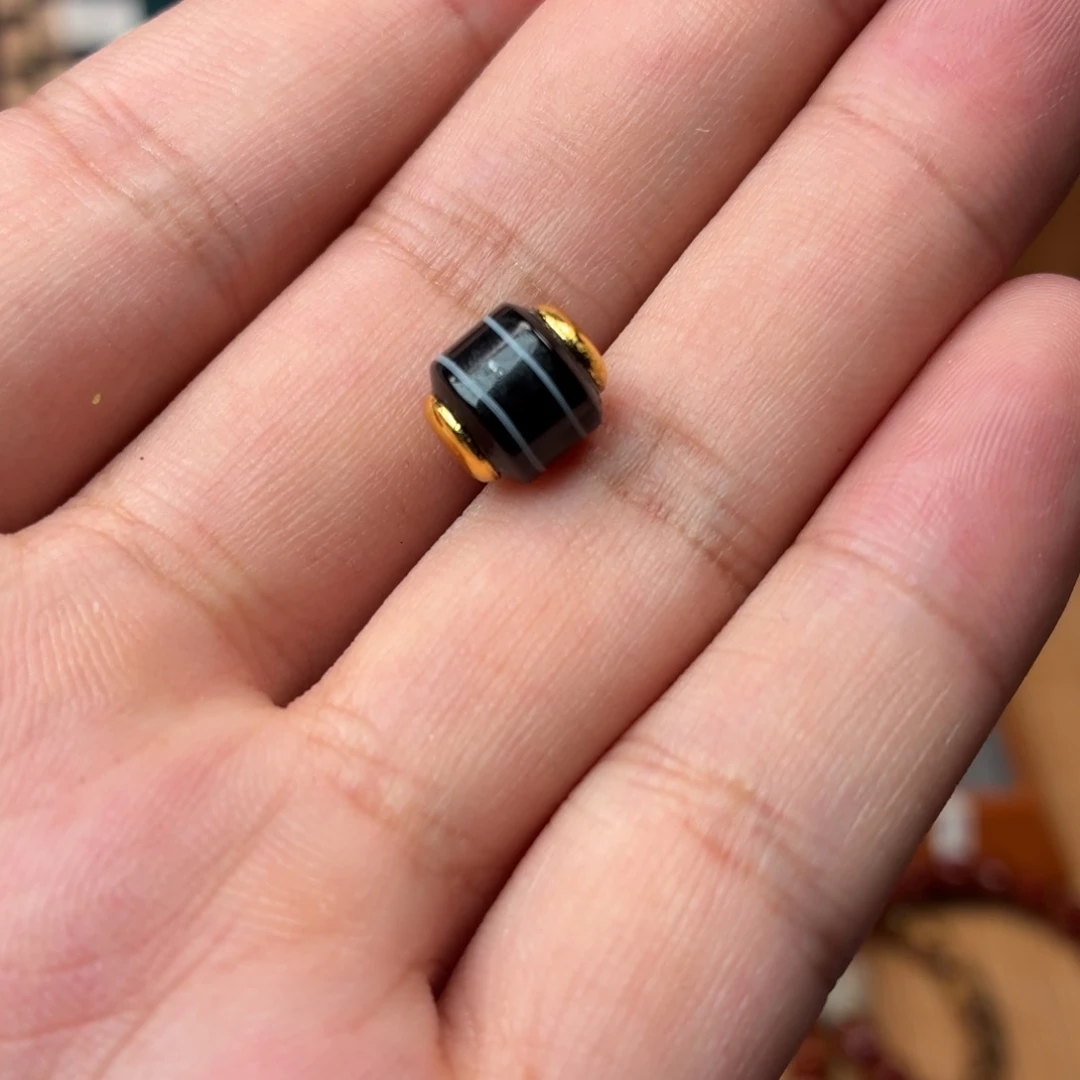 玛瑙/玉髓未镶嵌配饰黑白一线4号